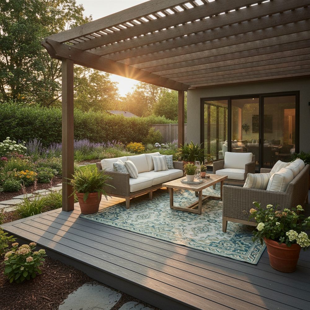 Composite Deck with Pergola